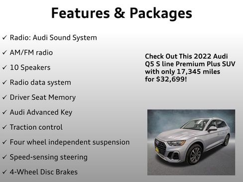 Used 2022 Audi Q5 2.0T Premium Plus w/ Premium Plus Package AWD/4WD image 8