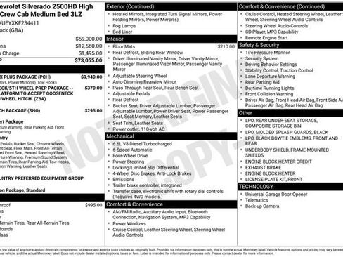 Used 2019 Chevrolet Silverado 2500 High Country w/ Duramax Plus Package AWD/4WD image 41