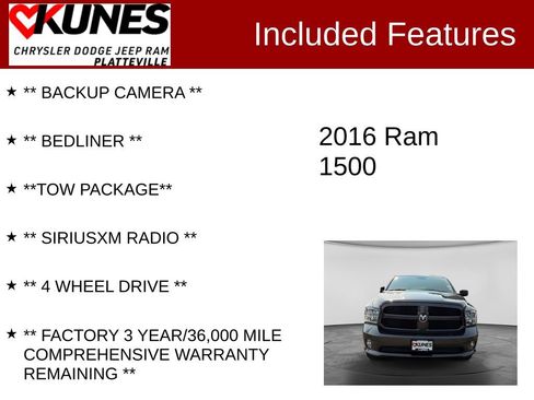 Used 2016 RAM 1500 Express AWD/4WD image 2
