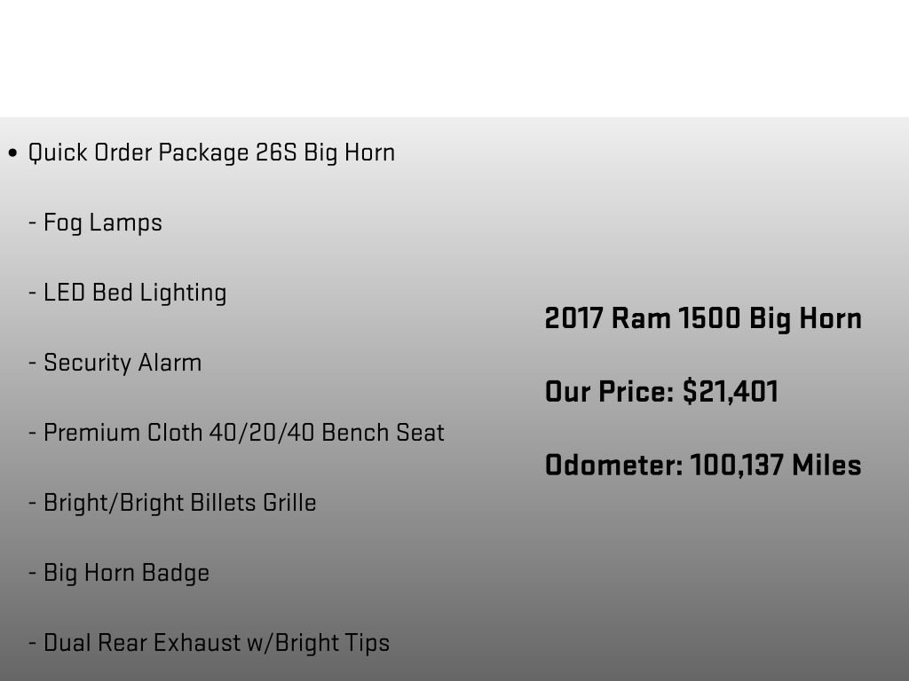 Used 2017 RAM 1500 Big Horn AWD/4WD image 18