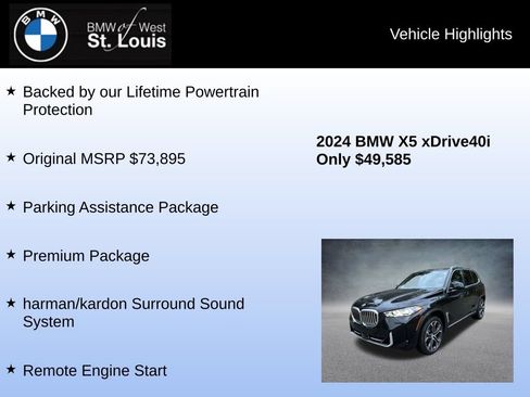 Used 2024 BMW X5 xDrive40i w/ Premium Package AWD/4WD image 8