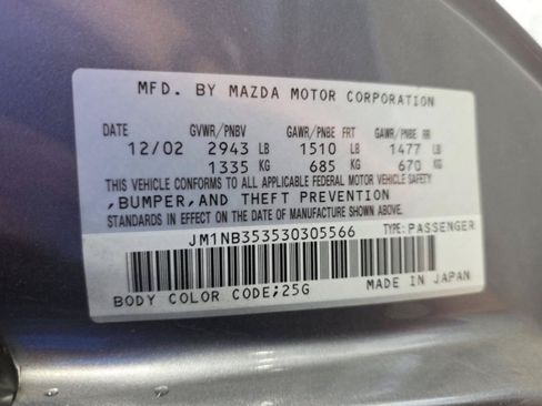 Used 2003 MAZDA MX-5 Miata RWD image 9