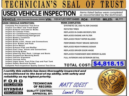 Used 2024 Chevrolet Silverado 3500 LTZ w/ LTZ Convenience Package image 2