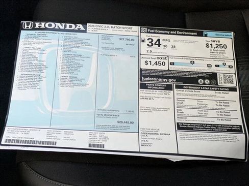 New 2026 Honda Civic Sport image 17