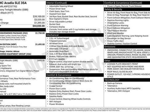 Used 2023 GMC Acadia SLE w/ Driver Convenience Package image 32