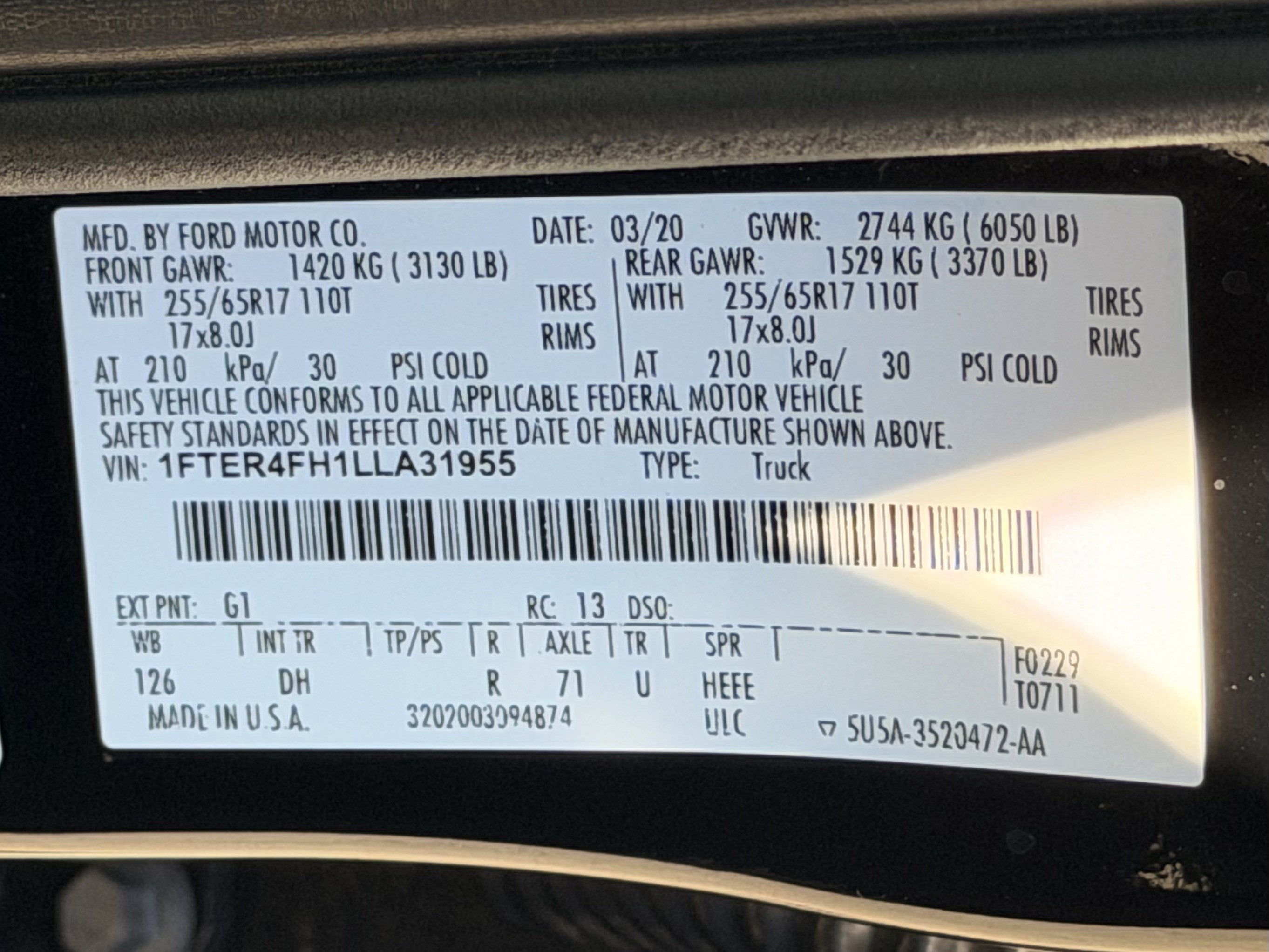 Used 2020 Ford Ranger Lariat w/ Equipment Group 501A Mid AWD/4WD image 29