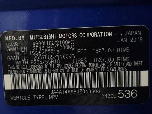 Used 2018 Mitsubishi Eclipse Cross LE AWD/4WD image 33