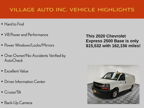Used 2020 Chevrolet Express 2500 w/ Communications Package RWD image 7