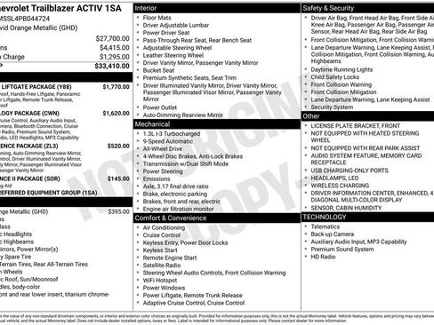 Used 2023 Chevrolet TrailBlazer ACTIV w/ Sun and Liftgate Package AWD/4WD image 45