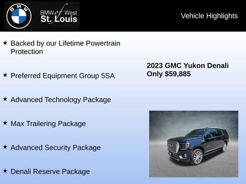 Used 2023 GMC Yukon Denali w/ Denali Reserve Package AWD/4WD image 8
