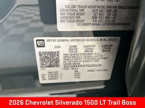 New 2026 Chevrolet Silverado 1500 LT Trail Boss w/ LT Trail Boss Premium Package image 27