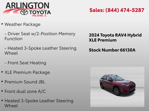 Used 2024 Toyota RAV4 XLE Premium w/ Weather Package AWD/4WD image 4