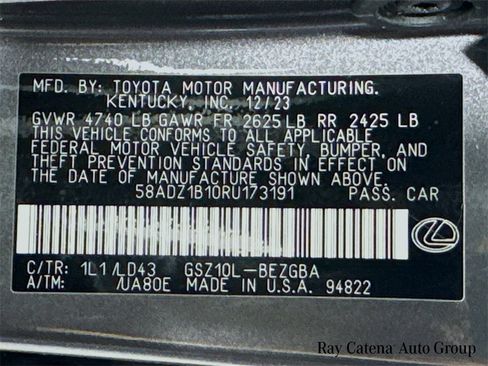 Certified 2024 Lexus ES 350 w/ Premium Package image 35