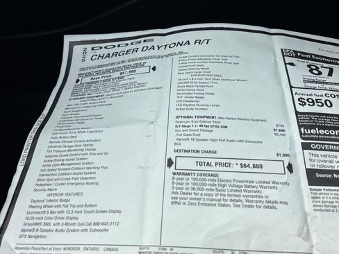 New 2025 Dodge Charger Daytona R/T w/ Sun & Sound Package AWD/4WD image 11