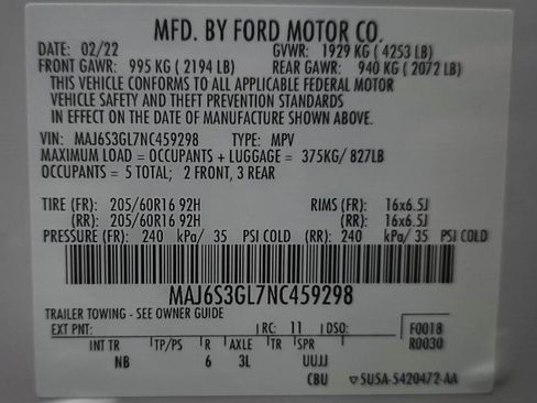 Used 2022 Ford EcoSport SE w/ SE Convenience Package AWD/4WD image 42