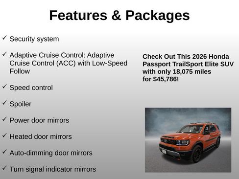 Certified 2026 Honda Passport TrailSport Elite image 24