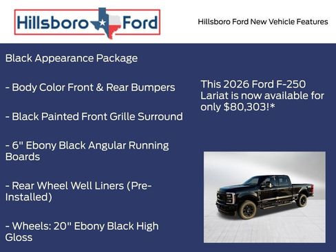 New 2026 Ford F250 Lariat w/ Black Appearance Package image 4