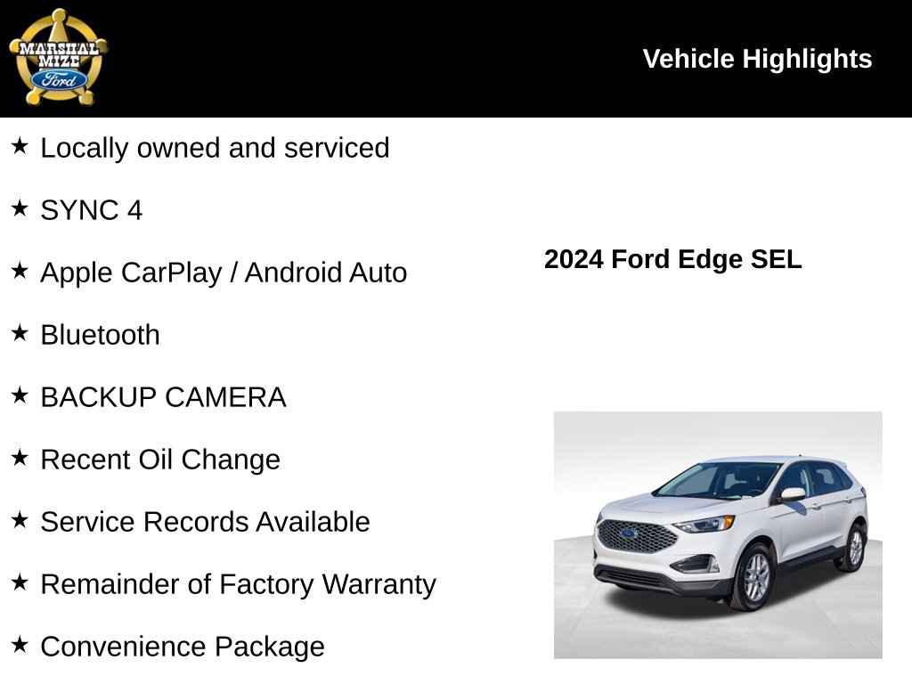 Certified 2024 Ford Edge SEL w/ Convenience Package AWD/4WD image 2