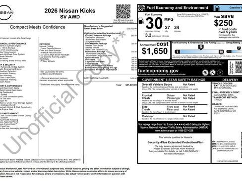 Used 2026 Nissan Kicks SV w/ SV Premium Package AWD/4WD image 14