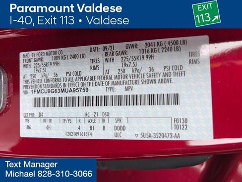 Used 2021 Ford Escape SE w/ SE Sport Appearance Package image 30