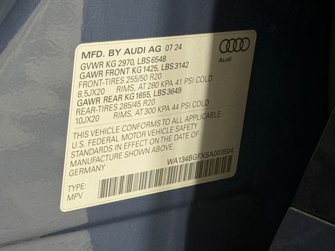 Certified 2025 Audi Q6 e-tron Prestige w/ Beige Warm Weather Package image 22