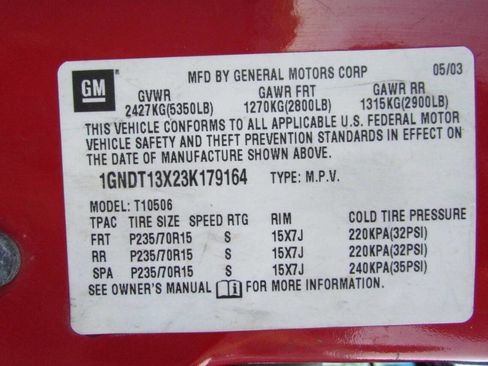 Used 2003 Chevrolet Blazer LS w/ Preferred Equipment Group AWD/4WD image 10