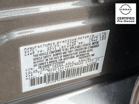 Certified 2026 Nissan Sentra SV w/ Floor Mat Package FWD image 31