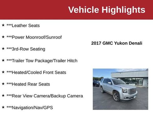 Used 2017 GMC Yukon Denali w/ Open Road Package AWD/4WD image 10