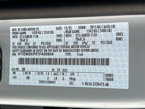 New 2026 Ford F150 STX w/ Equipment Group 200A image 20