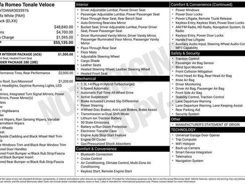 Used 2024 Alfa Romeo Tonale Veloce w/ Premium Interior Package image 7