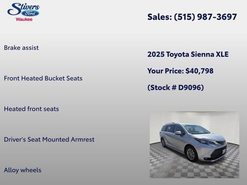 Used 2025 Toyota Sienna XLE FWD image 16