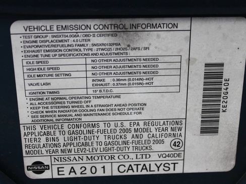 Used 2005 Nissan Frontier NISMO w/ (J01) Sunroof Pkg RWD image 19