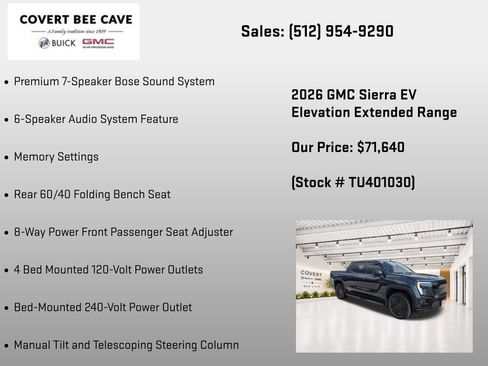 New 2026 GMC Sierra EV Elevation w/ Premium Package AWD/4WD image 33