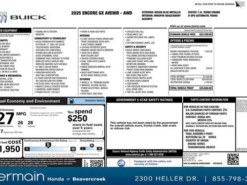 Used 2025 Buick Encore GX Avenir w/ Avenir Convenience Package image 32