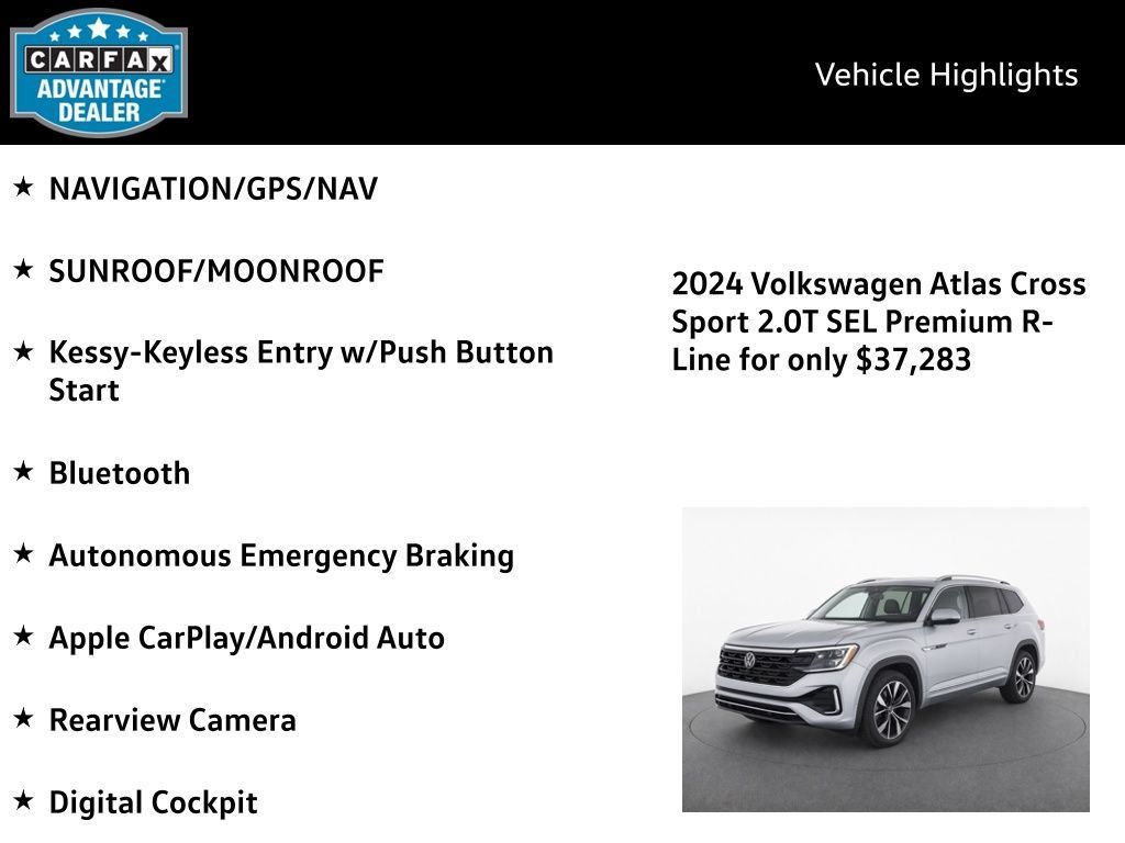 Certified 2024 Volkswagen Atlas Cross Sport SEL Premium R-Line AWD/4WD image 4
