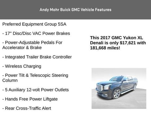 Used 2017 GMC Yukon XL Denali w/ Open Road Package AWD/4WD image 8