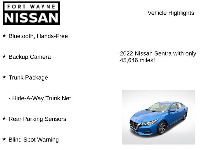 Used 2022 Nissan Sentra SV w/ Trunk Package FWD image 7