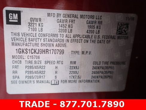 Used 2017 GMC Yukon Denali w/ Open Road Package image 33