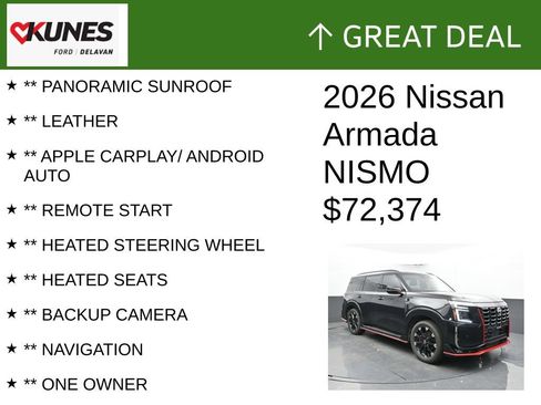 Used 2026 Nissan Armada NISMO AWD/4WD image 2