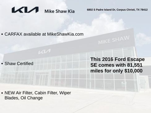 Used 2016 Ford Escape SE w/ Equipment Group 201A FWD image 3