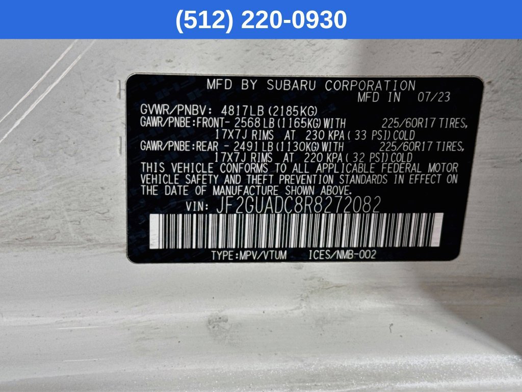 Certified 2024 Subaru Crosstrek 2.5i Limited AWD/4WD image 41