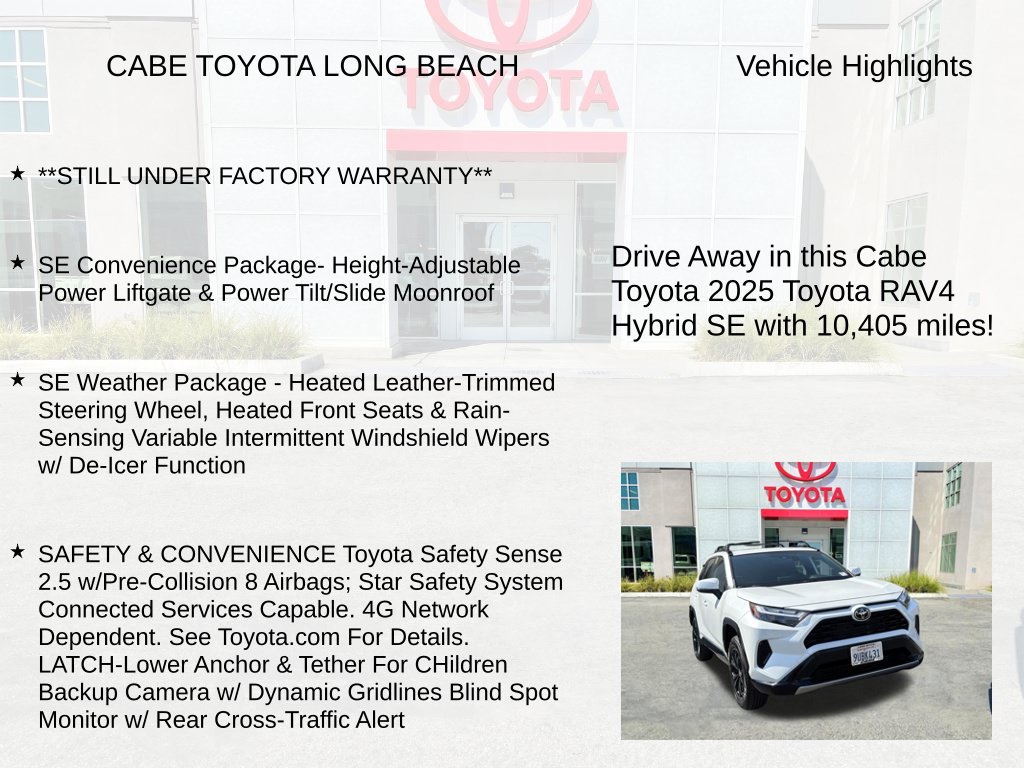 Used 2025 Toyota RAV4 SE w/ Convenience Package AWD/4WD image 7