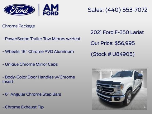 Used 2021 Ford F350 Lariat w/ Lariat Ultimate Package AWD/4WD image 7