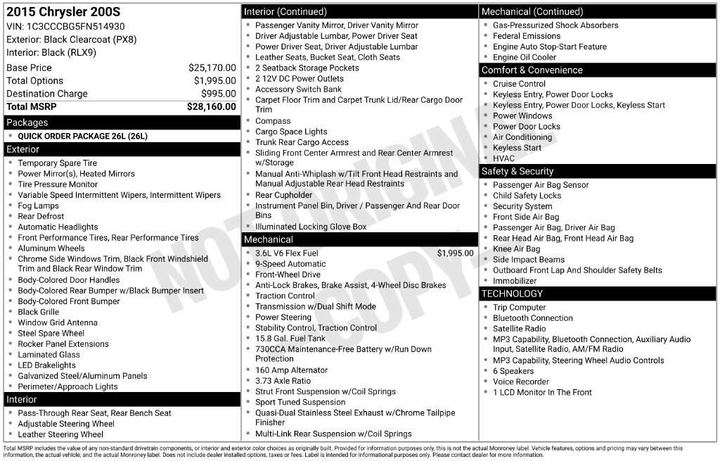 Used 2015 Chrysler 200 S FWD image 12