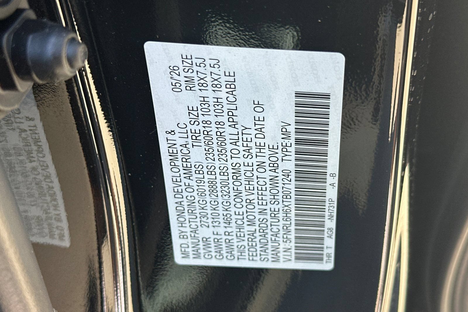 New 2026 Honda Odyssey EX-L image 33