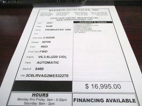 Used 2021 RAM ProMaster 1500 FWD image 14