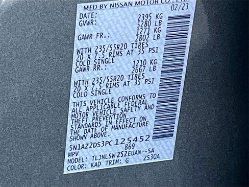 Used 2023 Nissan Murano Platinum w/ Cargo Package image 34