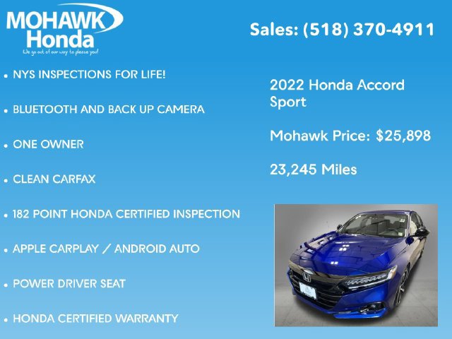 Certified 2022 Honda Accord Sport image 8