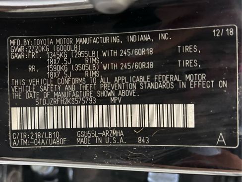 Used 2019 Toyota Highlander XLE AWD/4WD image 11