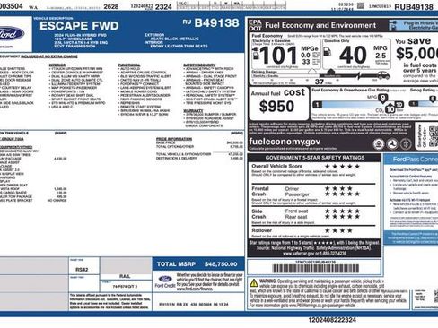 Used 2024 Ford Escape SE w/ PHEV Premium Package image 42